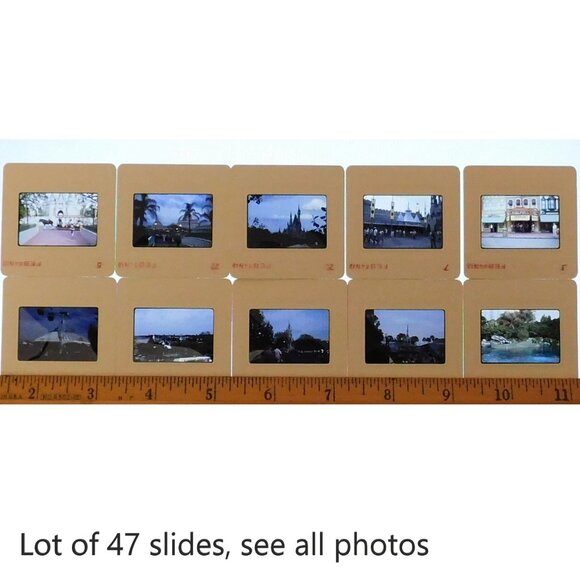 Vintage 1984 Lot of 47 Color 35 mm Amateur Photo Slides - Walt Disney World FL